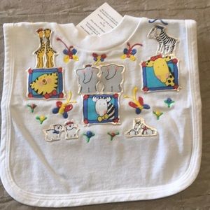 Handmade bib with animals